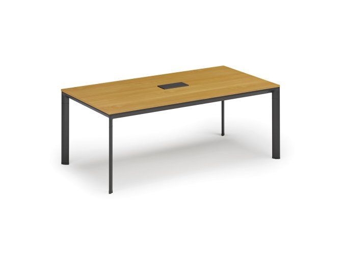 jednaci stul primo invitation 200x100 cm buk stolni zasuvka typ ii cerna 127223