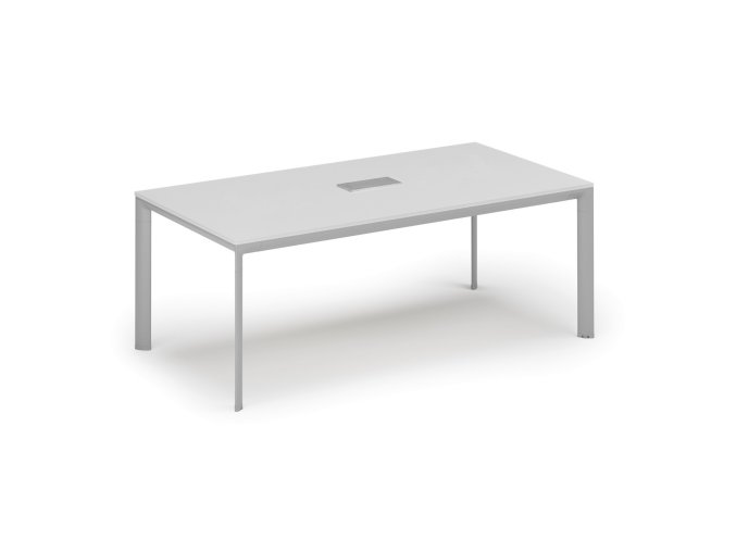 jednaci stul primo invitation 200x100 cm bila stolni zasuvka typ vi stribrna 132421