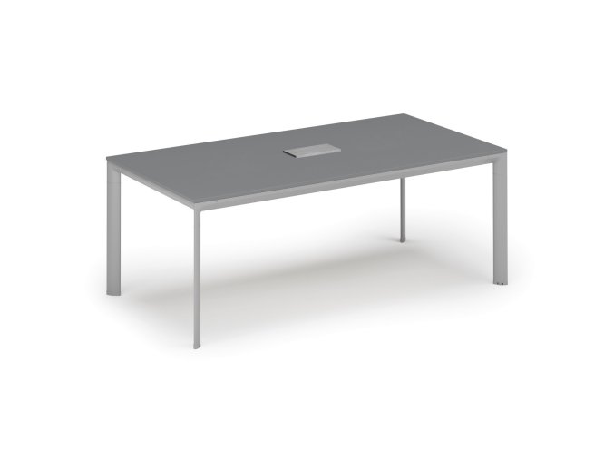 jednaci stul primo invitation 200x100 cm grafit stolni zasuvka typ vi stribrna 132429