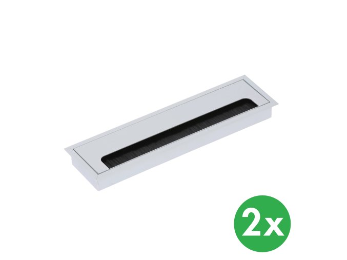 hlinikova stolova kabelova pruchodka 80 x 280 mm baleni 2 ks 133132