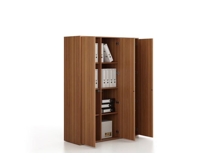 kancelarska skrin frame 3x dvere 1299 x 450 x 1735 mm push lock orech 78725