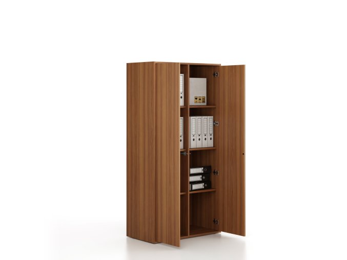 kancelarska skrin frame 2x dvere 872 x 450 x 1735 mm push lock orech 78759