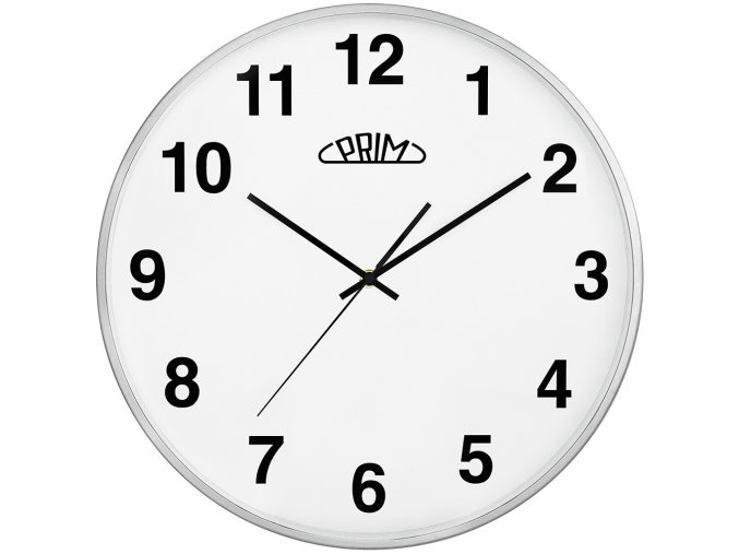 kovove hodiny stribrne prim alfa 400 40 mm 137409