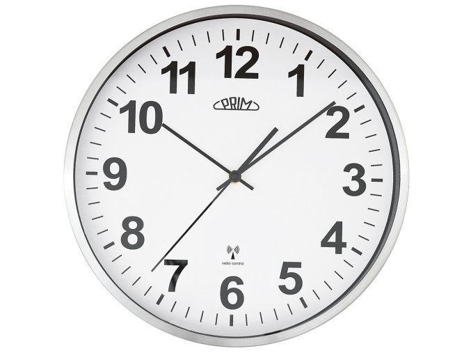 kovove hodiny stribrne prim radio control 303 x 45 mm 137415