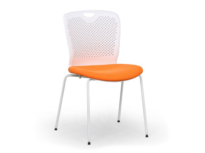 plastova konferencni zidle open bila oranzova 143064