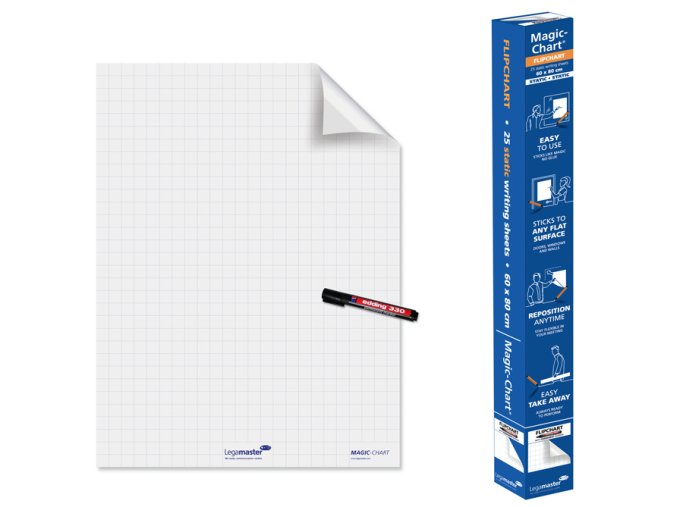 bila popisovaci folie legamaster magic chart rastrovana 25 listu a1 15727