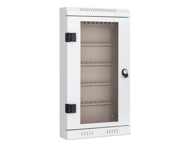 skrinka na klice prosklena na 50 klicu seda 46673