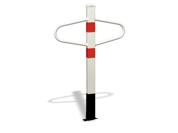 parkovaci zabrana zahrazovaci sloupek motylek nesklopny k zabetonovani bily 676