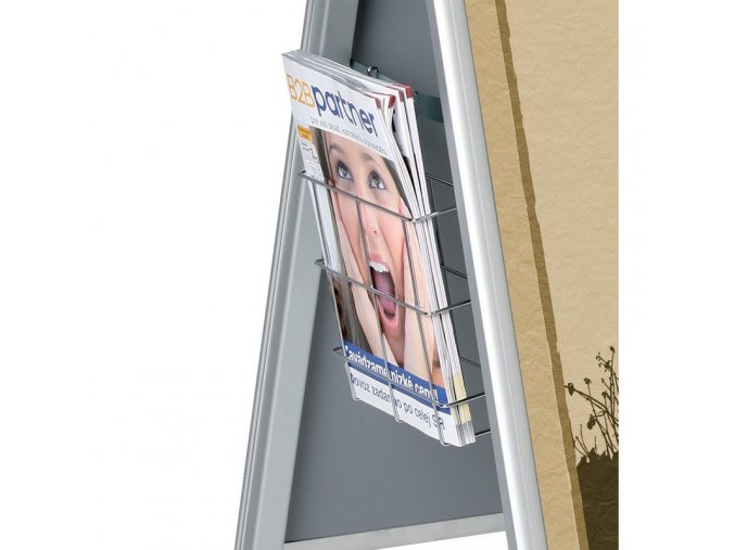 Drátěná kapsa na letáky A4
