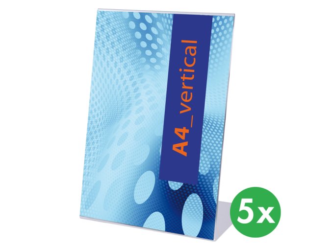 plexi pultove stojanky typ l a4 na vysku baleni 5 ks 115458