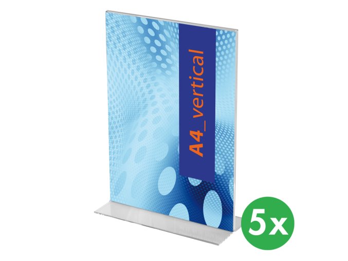 plexi pultove stojanky typ t a4 na vysku baleni 5 ks 115463