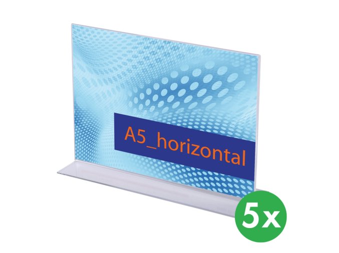 plexi pultove stojanky typ t a5 na sirku baleni 5 ks 115472