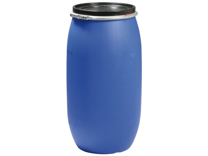 plastovy sud s odnimatelnym vikem a pakovym uzaverem 150 l 3643