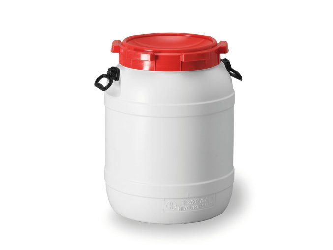 Plastový sud Curtec, zúžené hrdlo, šroubovatelné víko 55 L