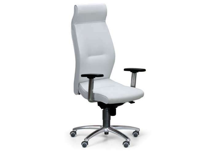 kozene kancelarske kreslo mega bila 8426