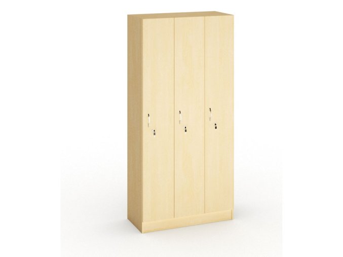 drevena satni skrinka s5 3 oddily 1900 x 900 x 420 mm cylindricky zamek briza 111215