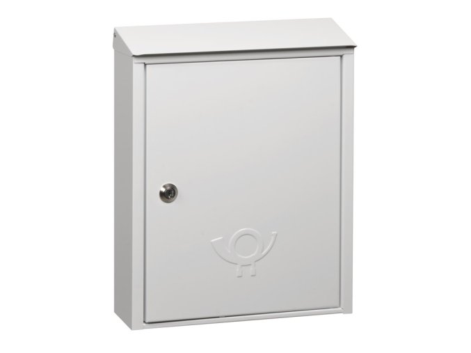 kovova schranka na dopisy 380 x 290 x 100 mm bila 1103