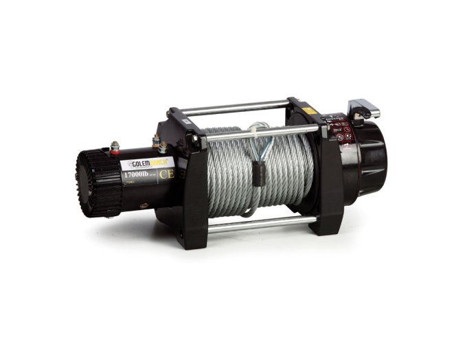 Elektrický lanový naviják 17000 24V - ocelové lano