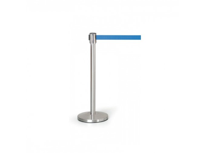 zahrazovaci sloupek se samonavijecim pasem nerez matny modra 5529