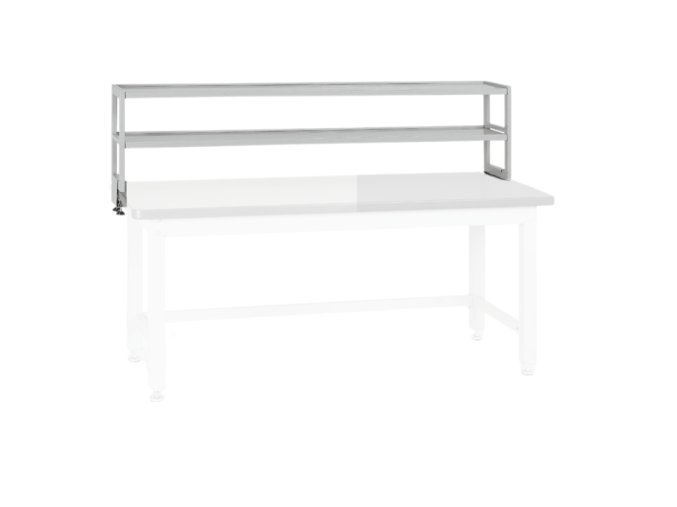 Přídavné kovové police na nářadí pro stoly BL, 2 police, nosnost 40 kg, 1500 x 300 x 450 mm