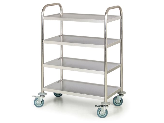 nerezovy policovy vozik 4 police 710 x 410 mm 4257