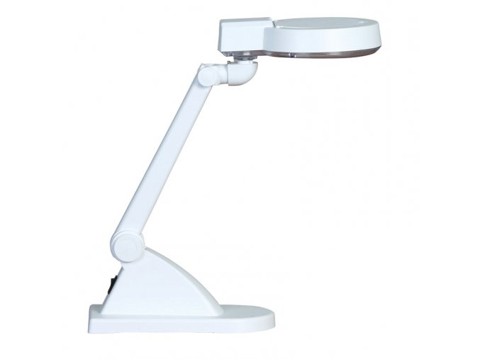 Stolní LED lampa se zvětšovací lupou, bílá