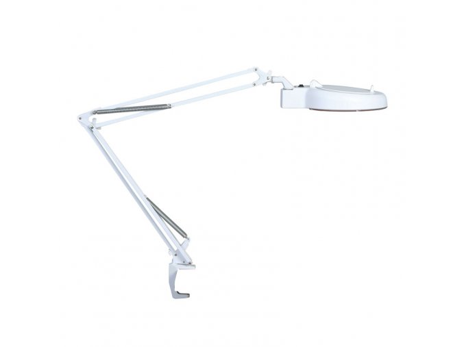 Stolní lampa se zvětšovací lupou