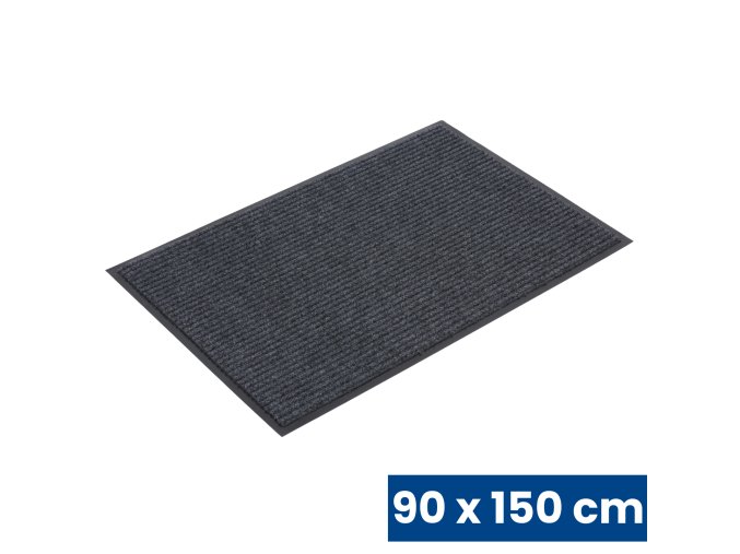 Odolná vstupní kobercová rohož s PVC, 90 x 150 cm, šedá