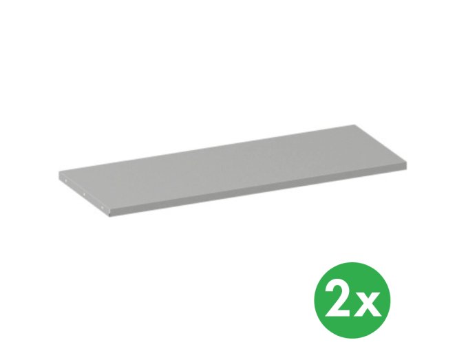 pridavna police ke kovovym skrinim 950 x 400 mm seda 2 ks 140227