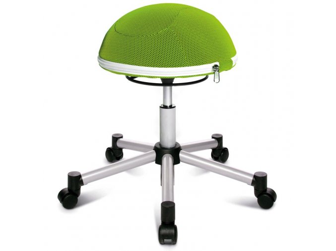 zdravotni balancni zidle half ball s kovovym krizem zelena 5437