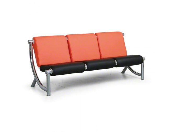 kozena sedaci souprava jazzy ii trimistna oranzova cerna 9351