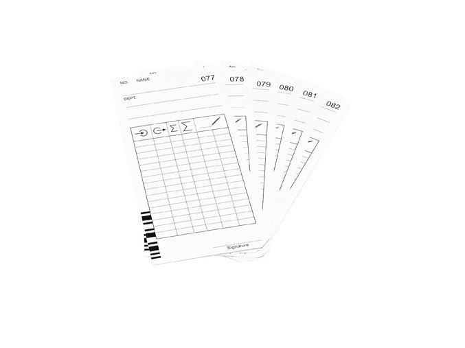 Docházkové karty s čárovým kódem