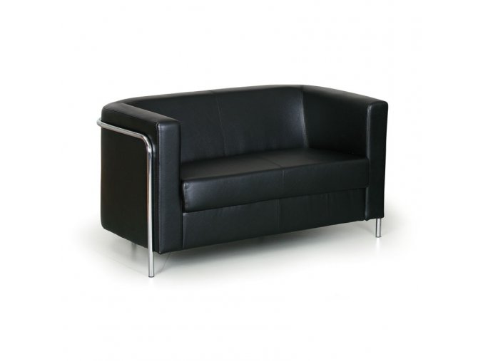 kozena sedaci souprava club dvoumistna cerna 5649