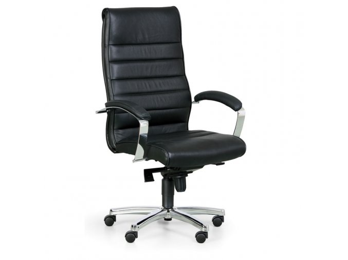 kozene kancelarske kreslo horizont prava kuze cerna 6149