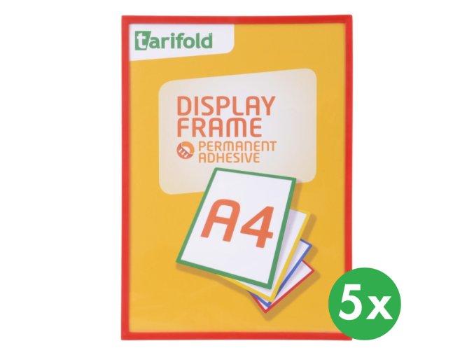 samolepici ramecek a4 5 ks cervena 116148