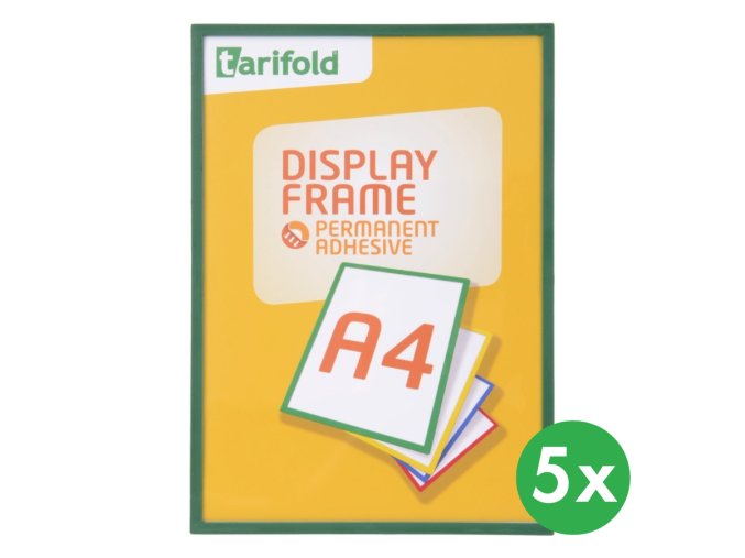 samolepici ramecek a4 5 ks zelena 116150