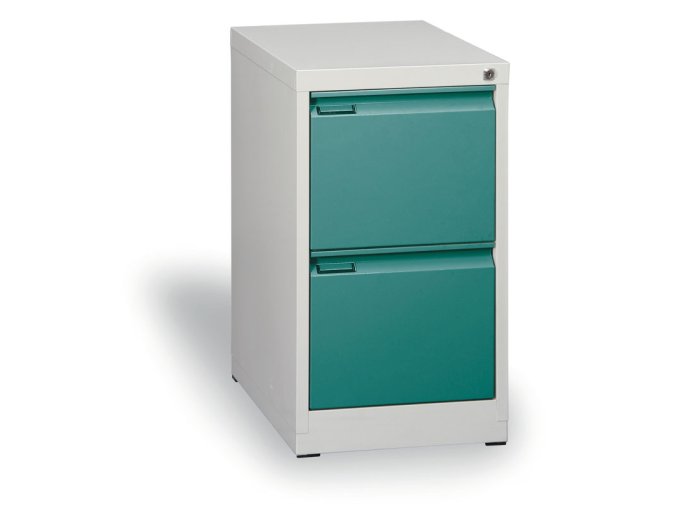 kovova kartoteka a4 2 zasuvky zelene 6173