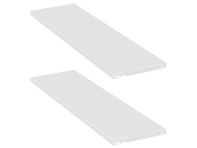 Kovová police pro ELEMENT SYSTEM, 800 x 250 mm, bílá, balení 2 ks