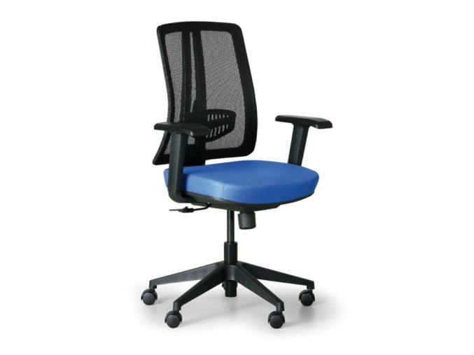 kancelarska zidle human cerna modra plastovy kriz 113687