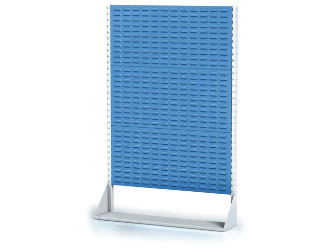 Perforovaný stojan s panely na boxy, 3 patra, základní pole