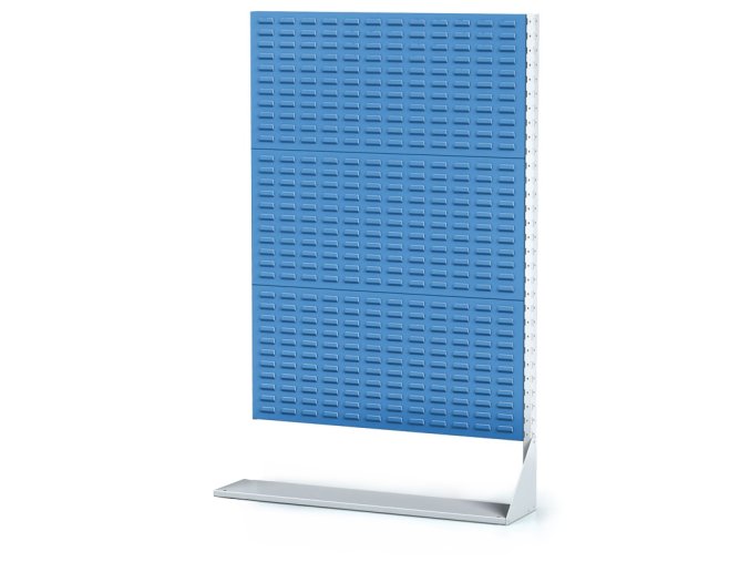 Perforovaný stojan s panely na boxy, 3 patra, přístavné pole