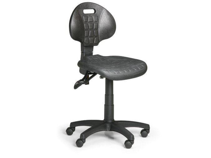 Pracovní židlle na kolečkách PUR, asynchronní mechanika, pro tvrdé podlahy