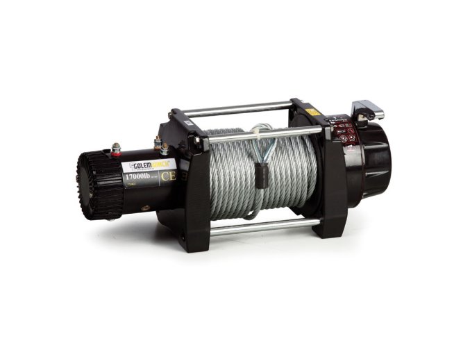 elektricky lanovy navijak 17000 12v ocelove lano 40027