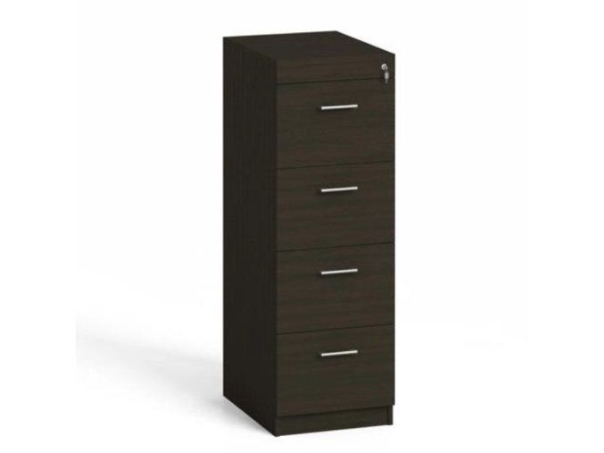 Dřevěná zásuvková kartotéka A4, 4 zásuvky, wenge