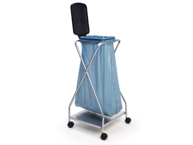 Stojan pojízdný na 1 odpadkový pytel 70/120l, černá 440 x 480 x 930 mm