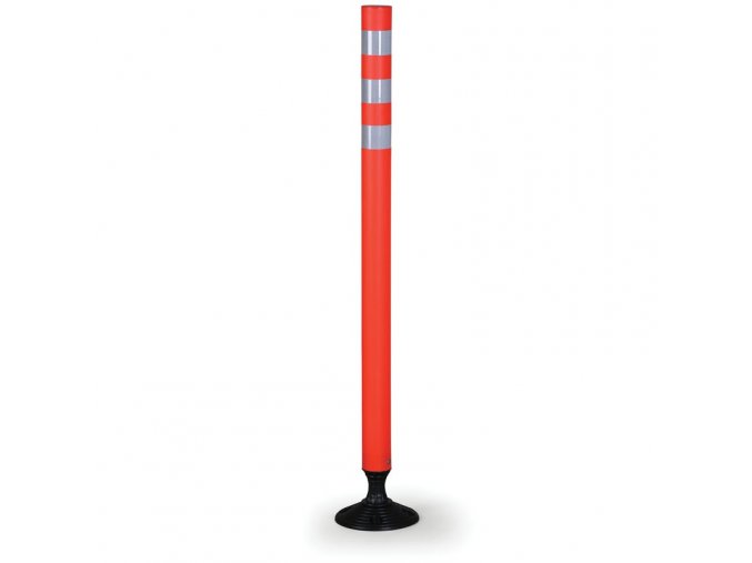 Plastový sloupek pružný s reflexními pruhy, 1200 mm