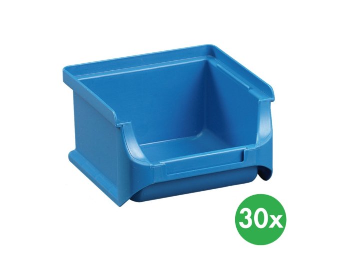 Plastové boxy PLUS 1, 102 x 100 x 60 mm, modré, 30 ks