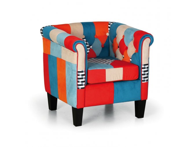 kreslo patchwork button 9515