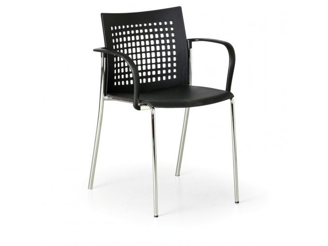 plastova jidelni zidle coffee break cerna 9497