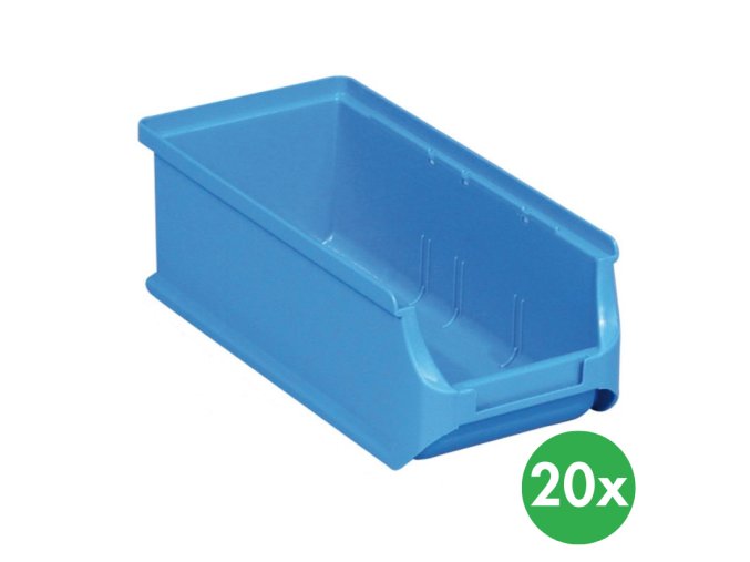 Plastové boxy PLUS 2L, 102 x 215 x 75 mm, modré, 20 ks